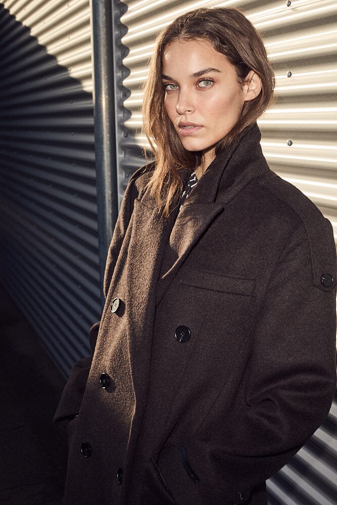 Lida Tailor Wool Coat Mocca - Afbeelding 2